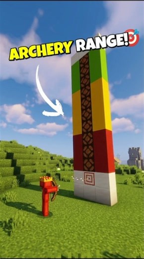 Build Archery Range in Minecraft! #MinecraftBuilds #Minecraft #shorts