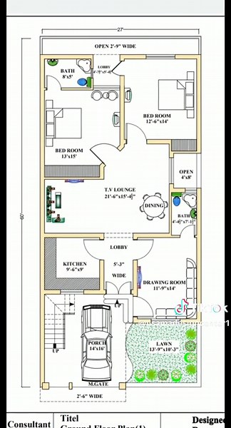 27x60 House Plan Design Ideas