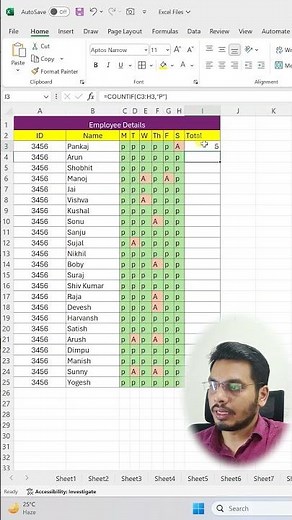 Excel Attendance Tracker: The Ultimate Guide to Automating It #exceltips #excelsolutions #viral