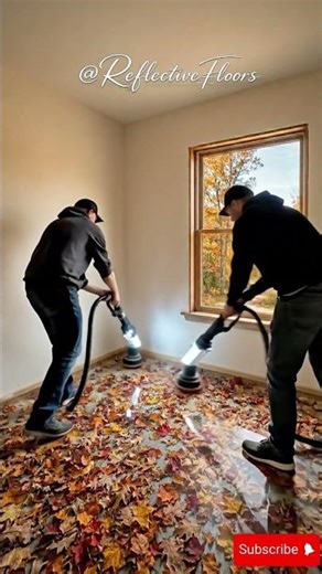 THIS FLOOR IS AMAZING - Autumn Leaves Epoxy Floor Transformation #epoxyfloor #interiordesign #diy