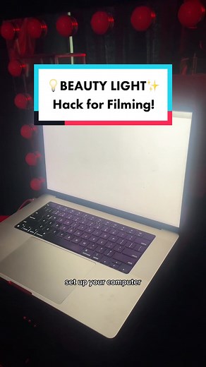 A must know filming lighting hack for anyone who needs soft and bright lighting in a pinch! 💡 #lighting #selfielight #hack #diy