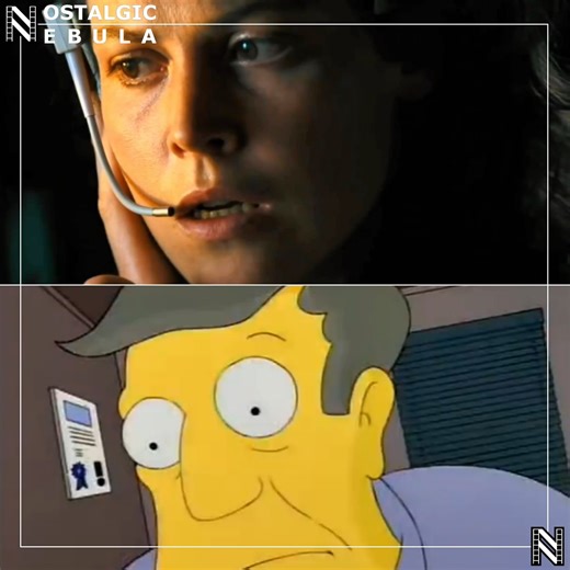 524K views · 4.5K reactions | The Simpsons vs Alien  Alien (1979) ✒ Dan O'Bannon  Ridley Scott  Tom Skerritt, Sigourney Weaver, Veronica Cartwright, Harry Dean Stanton, John Hurt, Ian Holm, Yaphet Kotto, Bolaji Badejo  Jerry Goldsmith  by HR Giger | Nostalgic Nebula | Facebook