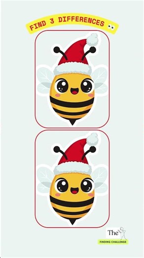 Find 3 Differences 🐝Challenge your Brain! #findthedifference #trending