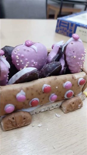 Gingerbread train made with rangers :D #christmas #bubblefamily