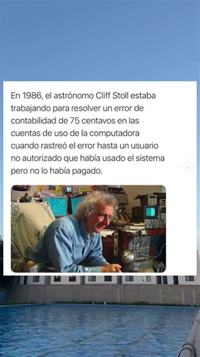 En 1986, el astrónomo CIiff Stoll estaba trabajando para resolver un error de contabilidad d#shorts