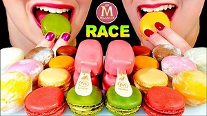 11K views · 313 reactions | Asmr Ruby Magnum Race, Macaron And Mochi Race, Ice Cream Eating Sounds, Loser Eats Gross Sundae 먹 | Kim&Liz ASMR | Facebook