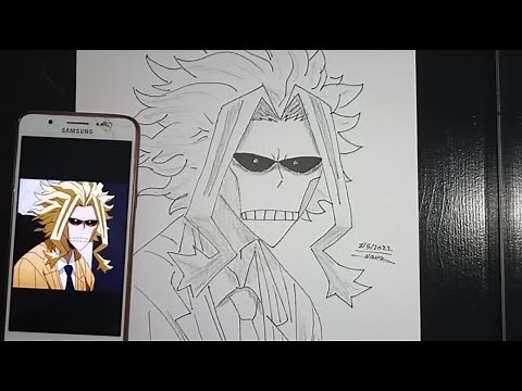 How To Draw All Might (Skinny) | Step by Step | My Hero Academia