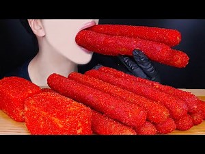 ASMR HOT CHEETOS SAUSAGE SPAM CHEESY COOKING MUKBANG 치토스 소세지 스팸 먹방 スパム ソーセージ Sosis 咀嚼音 EATING SOUNDS