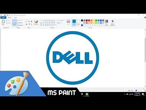 How to Draw Dell logo in MS Paint from Scratch!