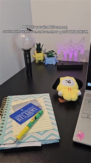 First BTS concert, soundcheck secured, and I'm still trying to process it.😭💜 #tickets #bts #btssoundcheck #ticketmaster #btsconcert