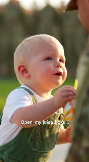 This Baby Running to Soldier Will Melt Your Heart 😭❤️ #funny #cutekids #comedy #baby #military