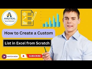 How to Create a Custom List in Excel from Scratch #excel @excel