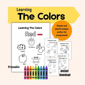 Preschool Colors Recognition Worksheets Fun Kids Coloring Pages Preschool Early Learners Teachers Kindergarten Resources Fun Colors Activity - Etsy