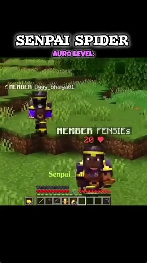 SANPAI SPIDER #trending #shorts #shortfeed #minecraft