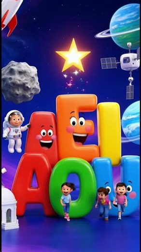 AEIOU IN SPACE SHORT 1 - LITTLE WORDS FOR THE LITTLE ONES