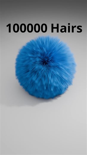 Blender furry ball drop simulation tips. #blender