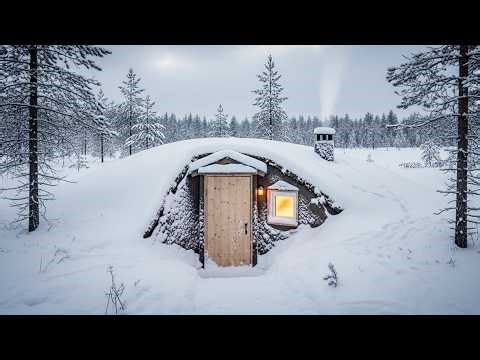 Hidden Underground House Build – Extreme Winter Survival Cabin