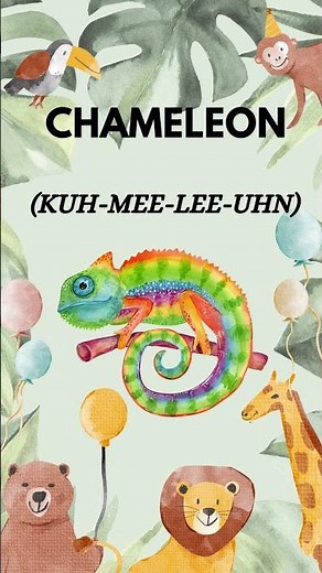 How to Pronounce Chameleon Correctly Easy Animal Pronunciation for Kids