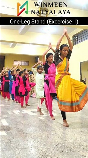 One leg stand for dancers #dance #bharatanatyam #danceclass #exercise #classicaldance #dancer #fun