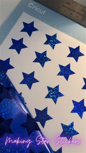 Making Star Stickers #crafts #stickers #stars #sparkle #cricut