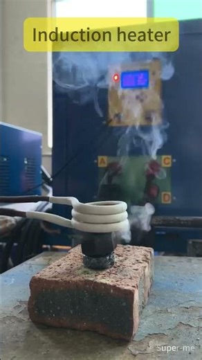 See how quickly the screw heats up—just wow! #induction heater# Nut heating#copper tube brazing