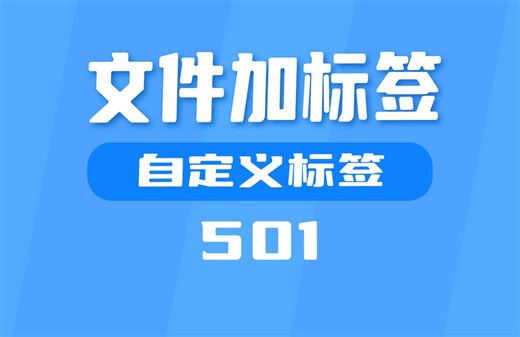 怎么给文件添加标签？用它可以自定义设置