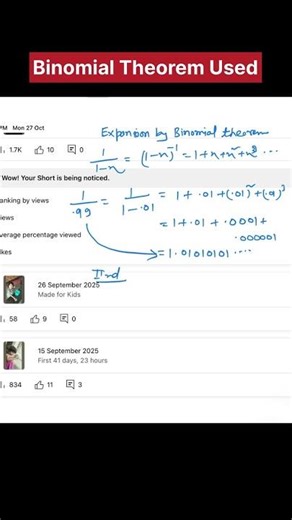 Mathematics Binomial Theorem application in Arithmetics