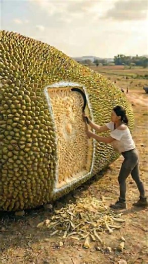Giant Jackfruit Tiny House Timelapse 🫒