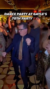 A time was had on the dance floor of Gayle King’s surprise 70th birthday party thanks to DJ Suss One! Stephen Colbert has some moves with his triple pirouette 💃🏽🕺🏻 | Oprah Daily
