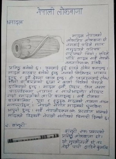 Nepali folk musical instruments in nepali