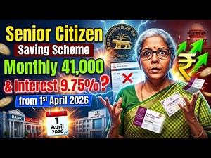 Senior Citizen Saving Scheme मैं हर महीने ₹41,000 और 9.75% Interest from 1 April 2026? New SCSS 2026