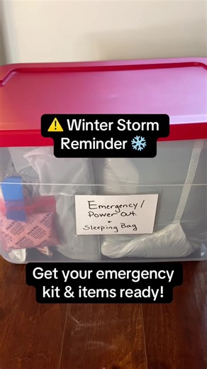 What did I miss? 🔋🔥⚡️🌨️ Links in my bio! 💌 Missed one? Comment and I’ll DM you. Our power bank has AC outlets, can run a tiny space heater briefly (not ideal), and powers heated sleeping bags, projectors, and more. ☀️ Solar panel keeps it charged. The sleeping bag = super warm & machine washable! 🔥 (Disclaimer: Always follow manufacturer instructions.) As an Amazon Influencer, I earn commissions from qualifying purchases at no extra cost to you. #emergencykit #poweroutage #emergencyprepared
