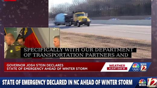 HAPPENING NOW: NC Gov. Josh Stein gives latest on winter storm preps. https://www.wxii12.com/article/snow-ice-winter-storm-north-carolina/70079524 | WXII 12 NEWS