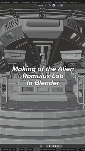 Making of the Alien Romulus Lab in #blender