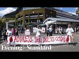 Wimbledon Protest: Group in red shorts protest against dress code over period concerns