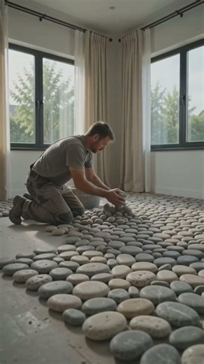Modern Epoxy River Stone Floor Transformation | Satisfying Epoxy Flooring Process | 4K