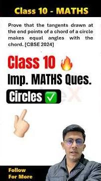 Circles: Most Imp. Question | Class 10 Maths | CBSE 2026