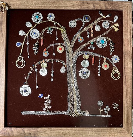 Custom Tree of Life Vintage Jewelry Assemblage Art Made From Your Jewelry - Etsy