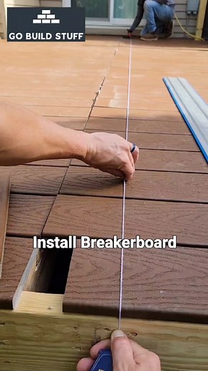 Installing breaker board #gobuildstuff #composite #decks