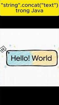 Lập trình cho automation tester: String concat trong Java