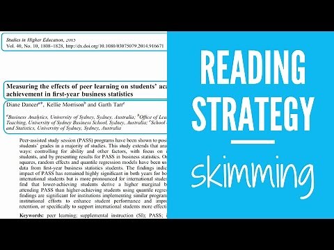Reading Strategy: Skimming