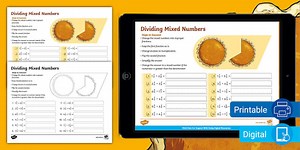Sixth Grade Fractions Dividing Mixed Numbers Worksheet