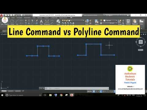 Line Command vs Polyline Command in AutoCAD | AutoCAD Tutorials