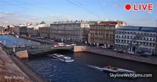 【LIVE】 实况摄像头 圣彼得堡 - 丰坦卡河 | SkylineWebcams