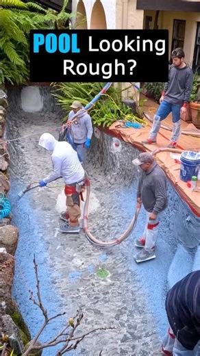 Pool Remodel - Tahoe Blue Pebble Finish Transformation