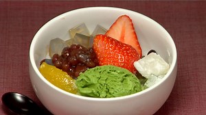 Fruit Cream Anmitsu Recipe (Traditional Cold Dessert with Agar and Red Bean Paste) - Cooking with Dog
