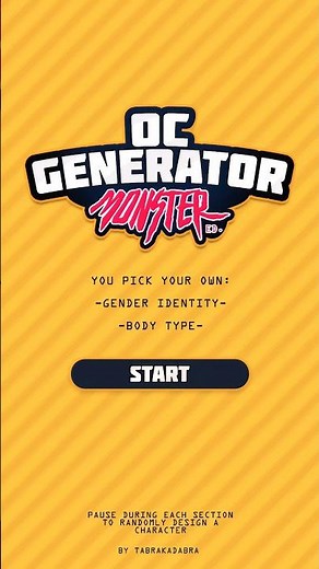 OC Generator - Monster Edition #OC #originalcharacter #CreateYourOwnOC