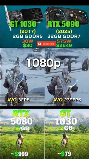 GT 1030 VS RTX 5090