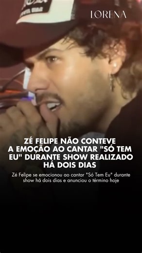 LORENA MAGAZINE on Instagram: "Durante um show há dois dias, Zé Felipe se emocionou ao cantar “Só Tem Eu” e, hoje, anunciou o término. O que vocês acharam? (📸 @alfinetei)"