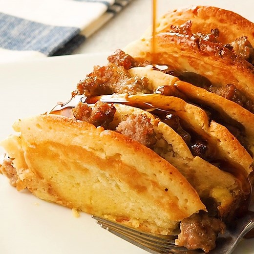 163K views · 201 reactions | FULL RECIPE➡️ https://www.plainchicken.com/2019/09/sausage-pancake-breakfast-casserole.html Overnight Sausage Pancake Breakfast Casserole - this is seriously delicious! Tastes like a Sausage McGriddle! Assemble the casserole and refrigerate overnight before baking. A MUST for Christmas morning!! | Plain Chicken | Facebook